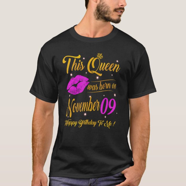 Camiseta Esta Reina Nació El Regalo De Cumpleaños De Noviem (Anverso)