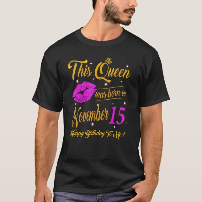 Camiseta Esta Reina Nació El Regalo De Cumpleaños Del 15 De (Anverso)