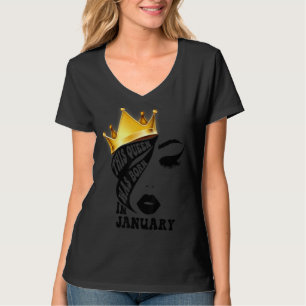 Camiseta Esta Reina Nació En Enero Una Mujer Que Se Enfrent