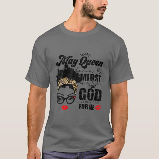 Camiseta Esta Reina Nació En Mayo Feliz Cumpleaños Para Mí (Anverso)