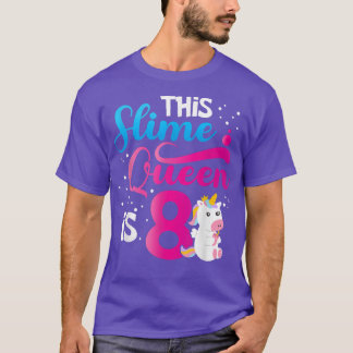 Camiseta Esta Reina Slime es 8 Unicornio Slime 8cumpleaños