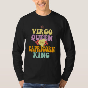 CAMISETA ESTA REINA VIRGO AMA A SU REY CAPRICORNIO