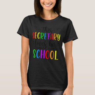 Camiseta Esta secretaria de escuela ama a sus secretarios e