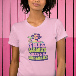 Camiseta Esta señorita necesita una Margarita Retro