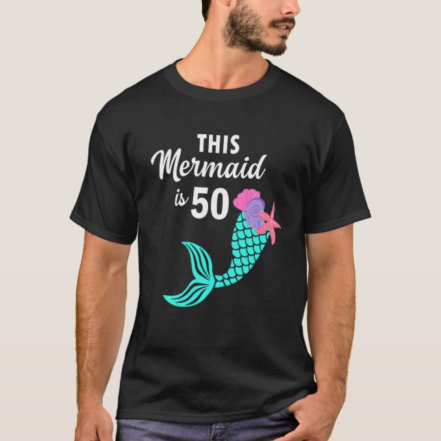 Camiseta Esta sirena es regalo de cumpleaños número 50 de 5 (Anverso)