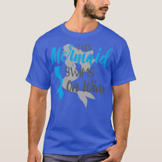 Camiseta Esta sirena nada sobre el vino