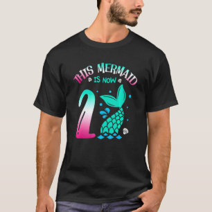 Camiseta Esta Sirenita es ahora 2 cumpleaños de cuento de h