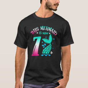 Camiseta Esta Sirenita es ahora 7 cumpleaños de cuento de h