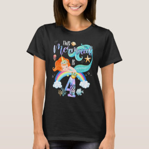 Camiseta Esta Sirenita es la cuarta Chica de cumpleaños Uni