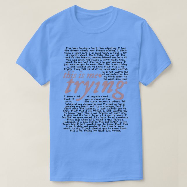 Camiseta esta soy yo probando todas las letras  (Diseño del anverso)