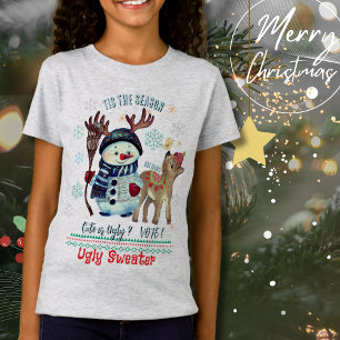 Camiseta Esta temporada - Hombre de nieve y burro, lindo o 