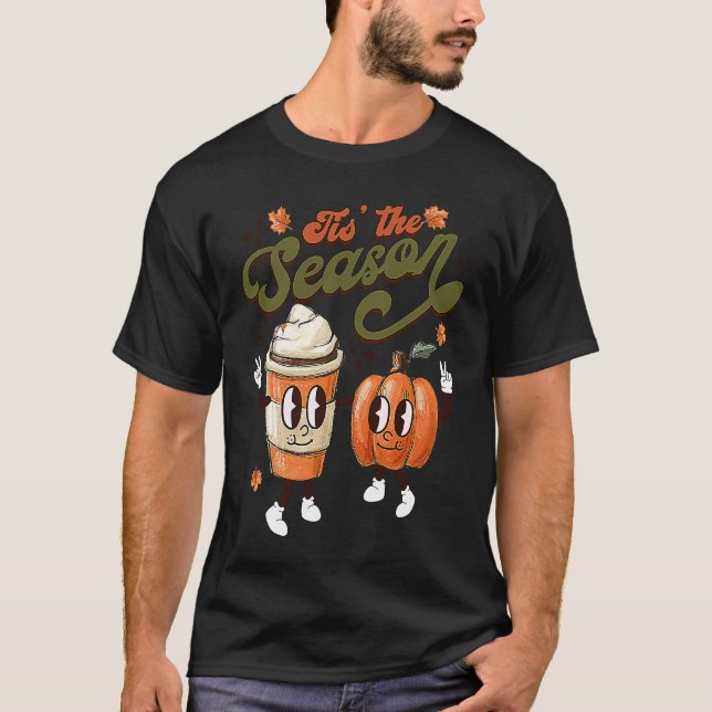 Camiseta Esta temporada la especia de calabaza cae en vibra (Anverso)
