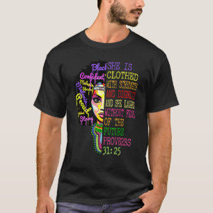 Camiseta Está Vestida De Fuerza Y Cristiana Dignidad