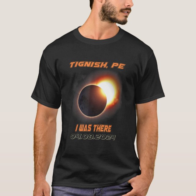 Camiseta Estaba Allí El Eclipse Solar Total Isla Tignish PE (Anverso)