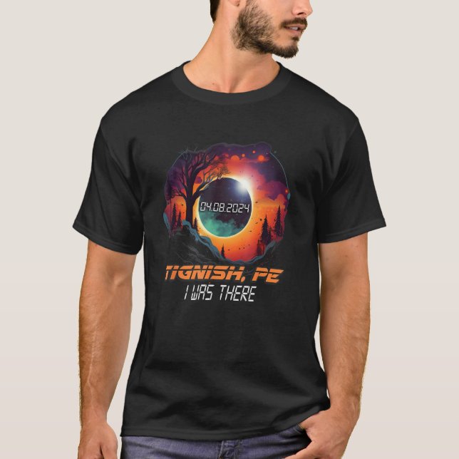 Camiseta Estaba Allí El Eclipse Solar Total Isla Tignish PE (Anverso)