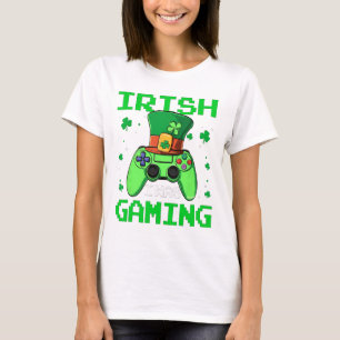 Camiseta Estaba jugando videojuego del día de San Patricio