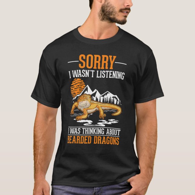 Camiseta Estaba pensando en Bearded Dragons (Anverso)