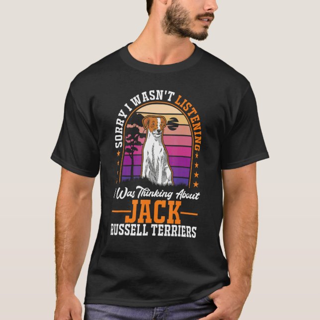 Camiseta Estaba pensando en Jack Russell Terriers (Anverso)