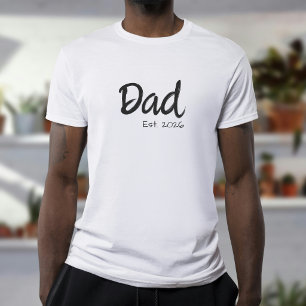 Camiseta establecida de Dad con letra negra
