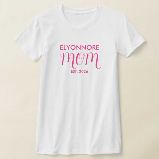 Camiseta Establecida Mamá con Nombre Personalizado en Letra (Distribución)