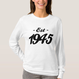 Camiseta establecido 1945 - cumpleaños