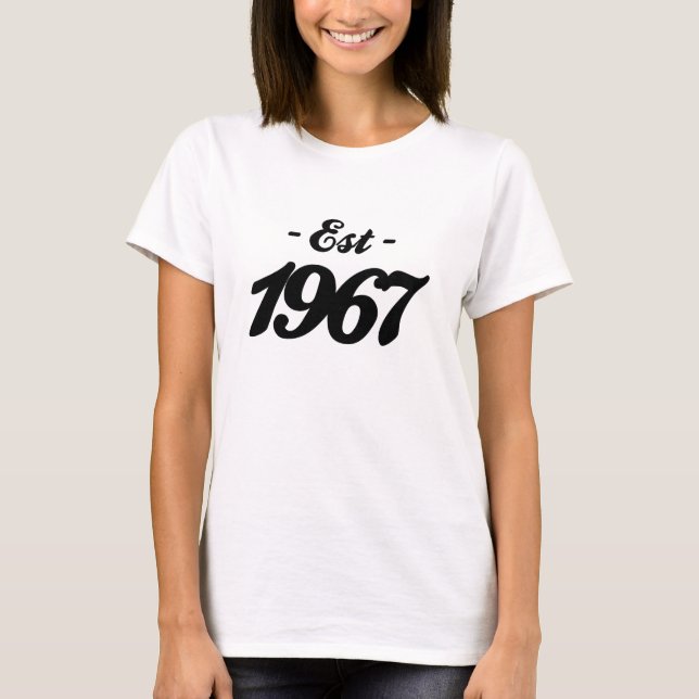Camiseta establecido 1967 - cumpleaños (Anverso)