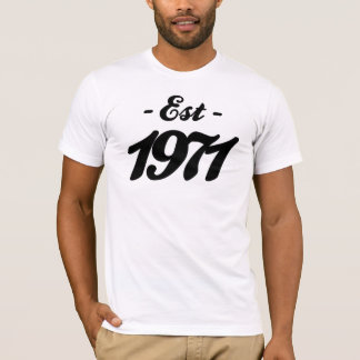 Camiseta establecido 1971 - cumpleaños