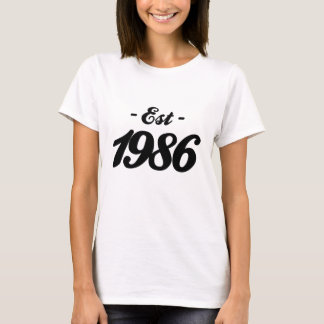 Camiseta establecido 1986 - cumpleaños