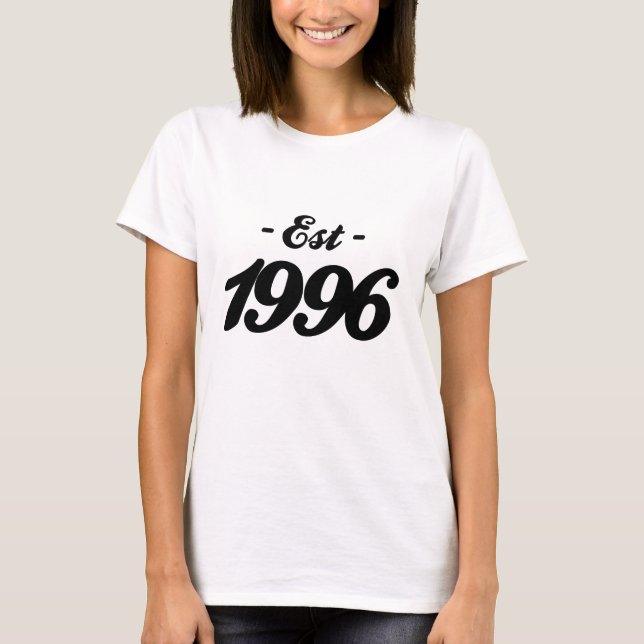 Camiseta establecido 1996 - cumpleaños (Anverso)