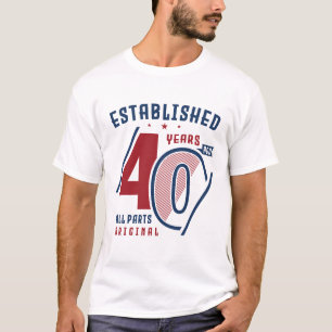 Camiseta Establecido Hace 40 Años