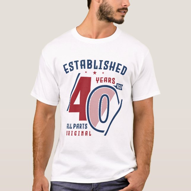 Camiseta Establecido Hace 40 Años (Anverso)
