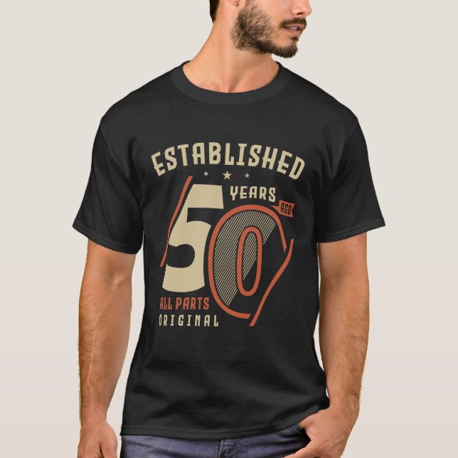 Camiseta Establecido Hace 50 Años | Idea II de regalo de cu (Anverso)