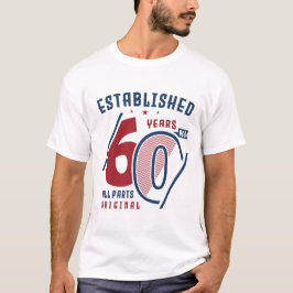 Camiseta Establecido hace 60 años | Idea de regalo de cumpl