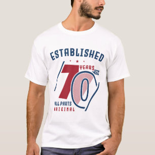 Camiseta Establecido Hace 70 Años   Idea de regalo de cumpl