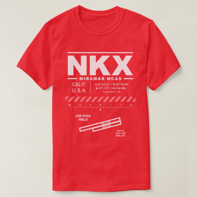 Camiseta Estación Aérea del Cuerpo de Marines MCAS Miramar  (Diseño del anverso)