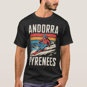 Camiseta Estación de esquí Andorra Pyrenees, esquí alpino d