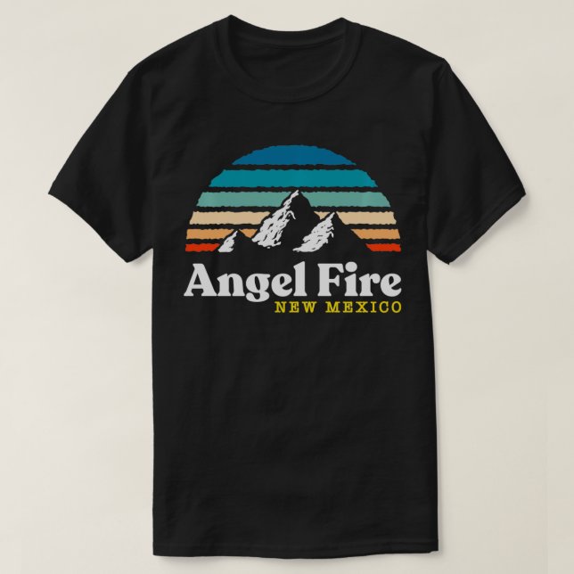 Camiseta Estación de esquí Angel Fire New Mexico USA Retro  (Diseño del anverso)