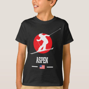 Camiseta Estación De Esquí Aspen Usa Montañas Rocosas Esquí