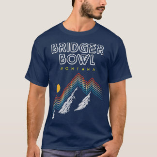 Camiseta Estación de esquí Bridger Bowl Montana Retro de lo