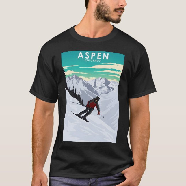 Camiseta Estación de esquí de Aspen Colorado (Anverso)