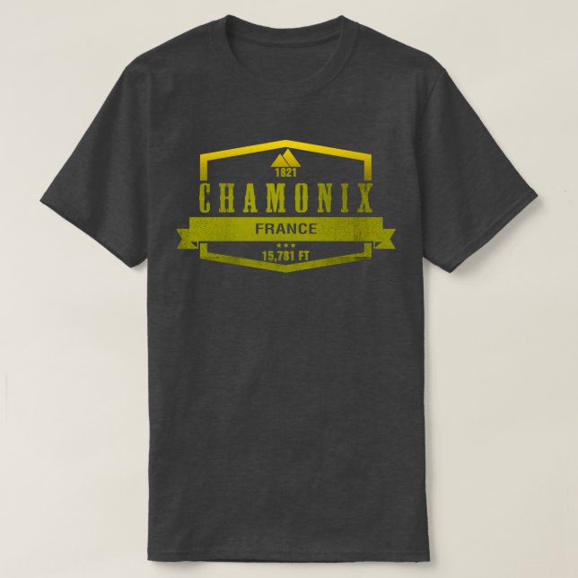 Camiseta Estación de esquí de Chamonix Francia (Diseño del anverso)