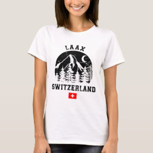 Camiseta Estación de esquí de Laax Suiza Alpes esquí alpino