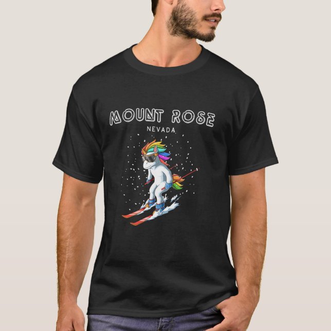 Camiseta Estación de esquí de Mount Rosa Nevada Unicorn Est (Anverso)