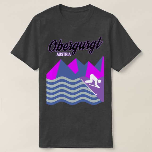 Camiseta Estación de esquí de Obergurgl Austria Snowboard S (Diseño del anverso)