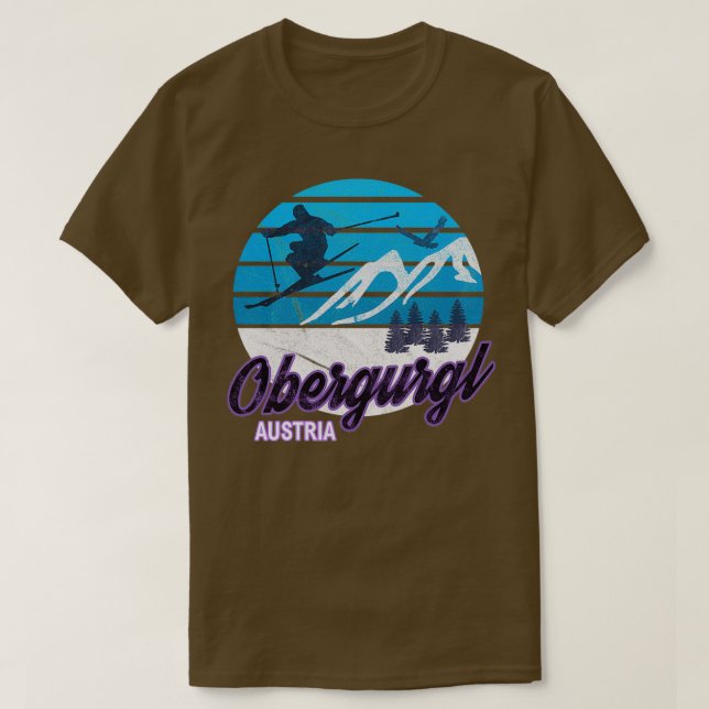 Camiseta Estación de esquí de Obergurgl Austria Snowboardin (Diseño del anverso)