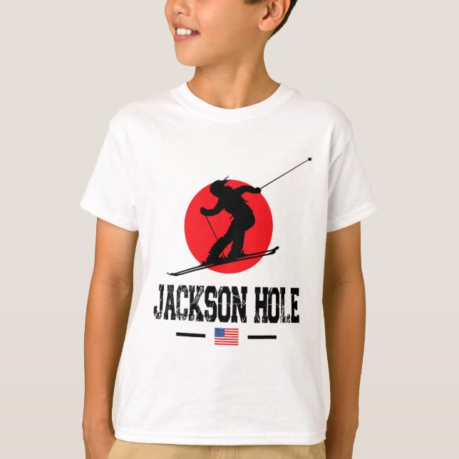 Camiseta Estación De Esquí Jackson Hole Usa Montañas Rocosa (Anverso)