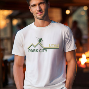 Camiseta Estación de esquí Park City Utah esquiador