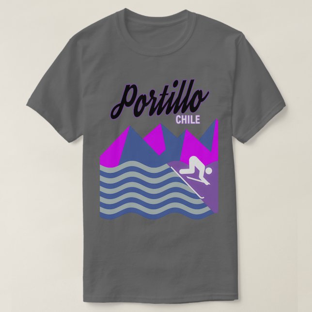 Camiseta Estación de esquí Portillo Chile South America Sky (Diseño del anverso)