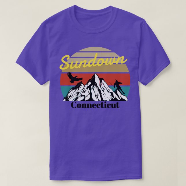 Camiseta Estación de esquí Sundown Connecticut (Diseño del anverso)