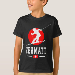 Camiseta Estación de esquí Zermatt Alpes Montañas suizas Su